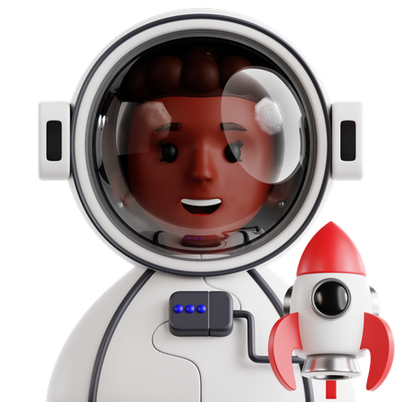 Astronautin  3D Icon