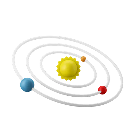 Icono 3 D Del Tema Universitario De Educacion Astronomica Con Psd De Color Editable 3D Illustration