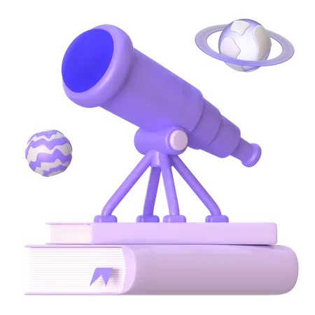 Astronomical Telescope  3D Icon