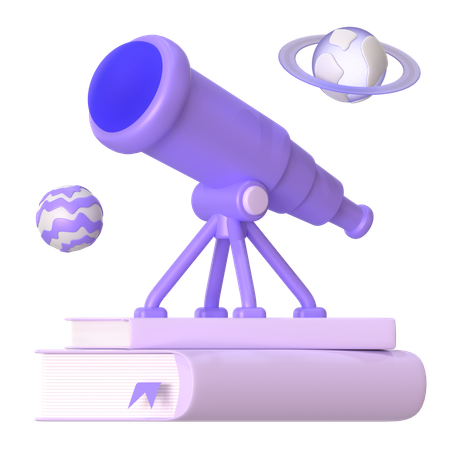 Astronomical Telescope  3D Icon