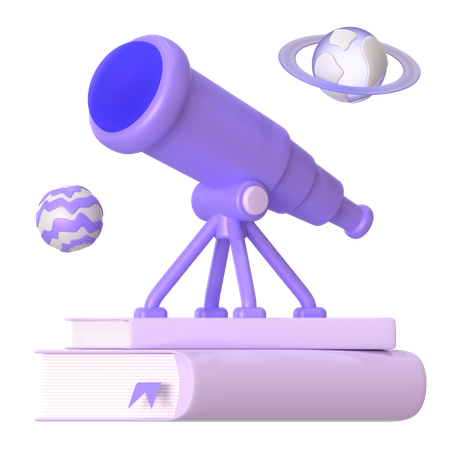 Astronomical Telescope  3D Icon