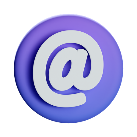 At Sign  3D Icon
