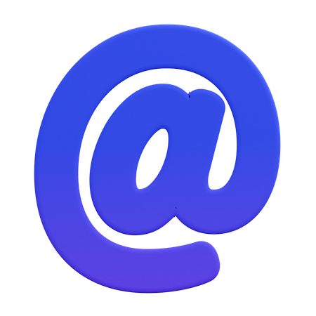 At Sign  3D Icon