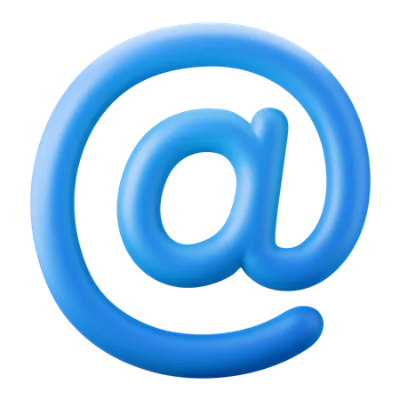 At Sign Email Address Cute Minimal 3 D Icon Illustration 3D Icon