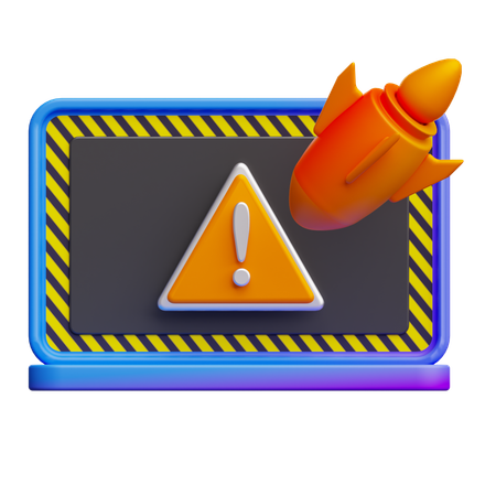 Ataque cibernético  3D Icon