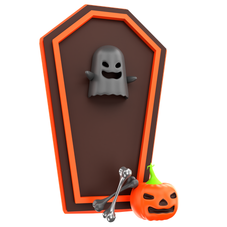 Ataúd de halloween  3D Icon