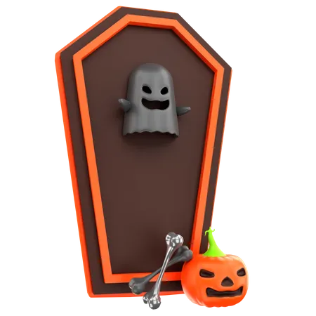 Ataúd de halloween  3D Icon