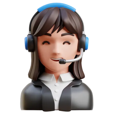 Asistencia al cliente femenino  3D Icon