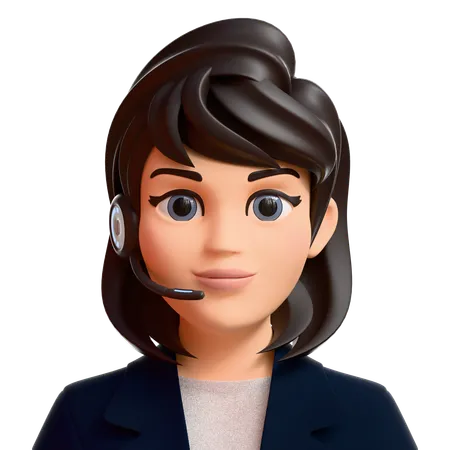 Atención al cliente femenina  3D Icon