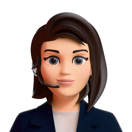 Atención al cliente femenina  3D Icon