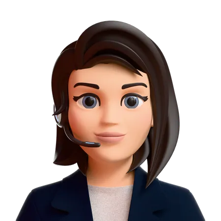 Atención al cliente femenina  3D Icon