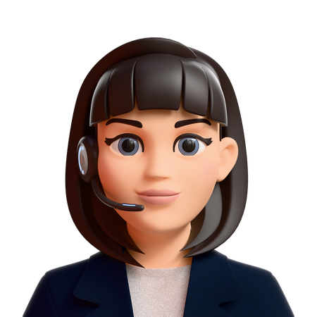 Atención al cliente femenina  3D Icon