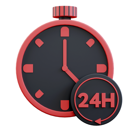 Atendimento 24 horas  3D Icon