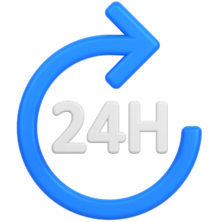 Atendimento 24h  3D Icon