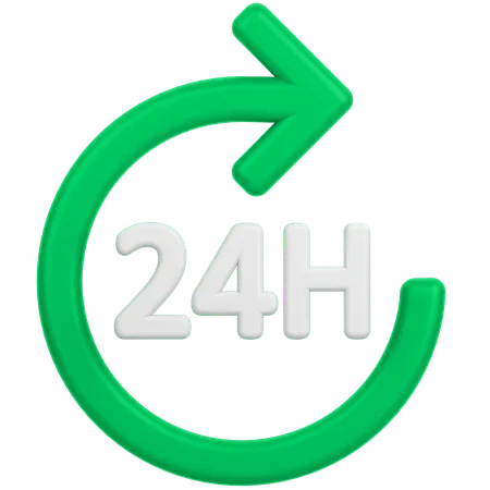 Atendimento 24h  3D Icon