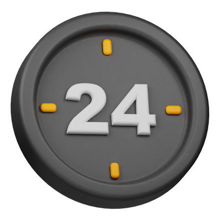 Atendimento 24 horas  3D Icon