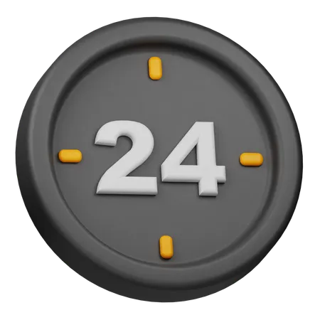 Atendimento 24 horas  3D Icon