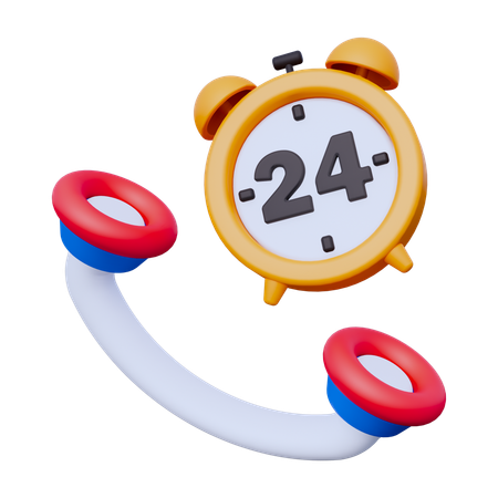 Atendimento 24 horas  3D Icon