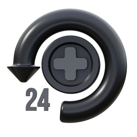 Atendimento 24 horas  3D Icon