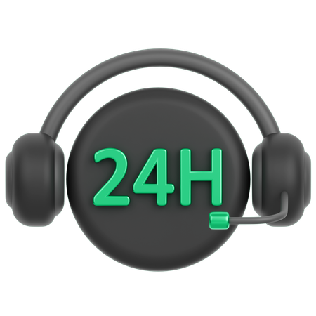 Atendimento 24 horas  3D Icon