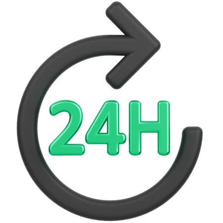 Atendimento 24 horas  3D Icon