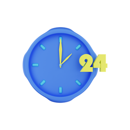 Atendimento 24 horas  3D Icon