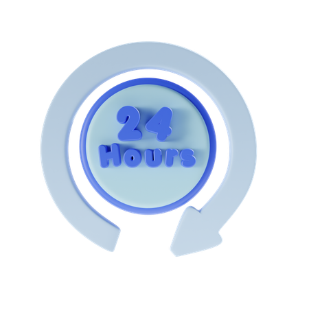 Atendimento 24 horas  3D Icon