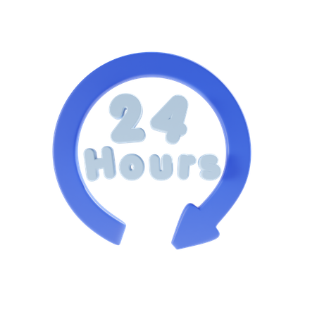Atendimento 24 horas  3D Icon