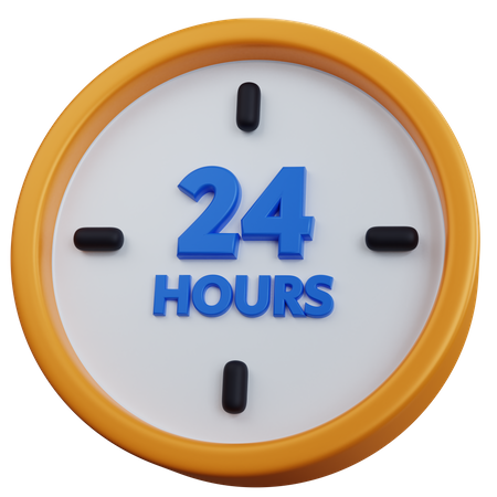 Atendimento 24 horas  3D Icon