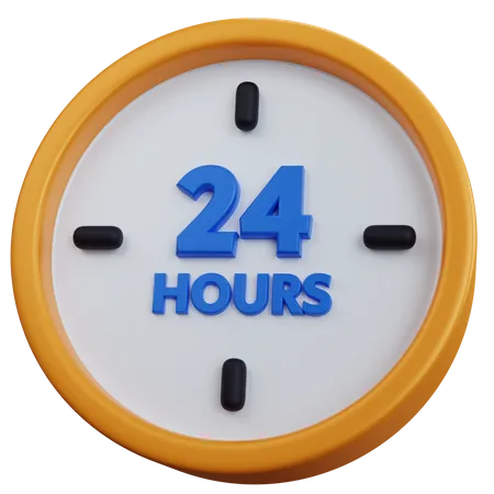 Atendimento 24 horas  3D Icon