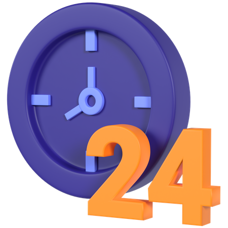 Atendimento 24 horas  3D Icon