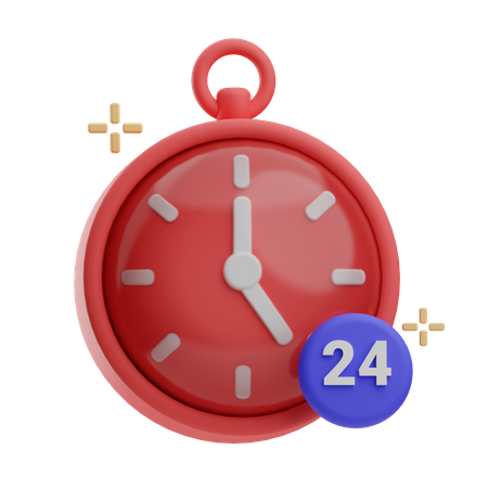 Atendimento 24 horas  3D Icon