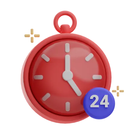 Atendimento 24 horas  3D Icon