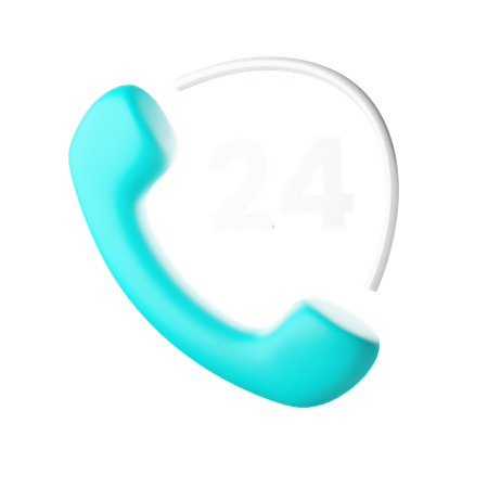 Atendimento telefônico 24 horas  3D Icon