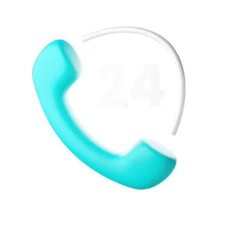 Atendimento telefônico 24 horas  3D Icon