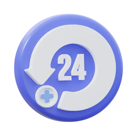 Atendimento 24 horas  3D Icon