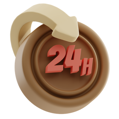 Atendimento 24 horas  3D Icon