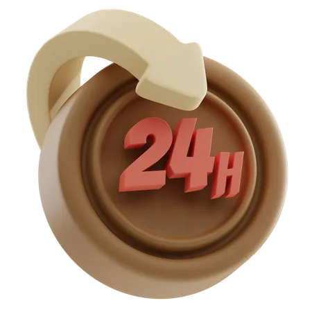 Atendimento 24 horas  3D Icon