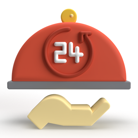 Atendimento 24 horas  3D Icon