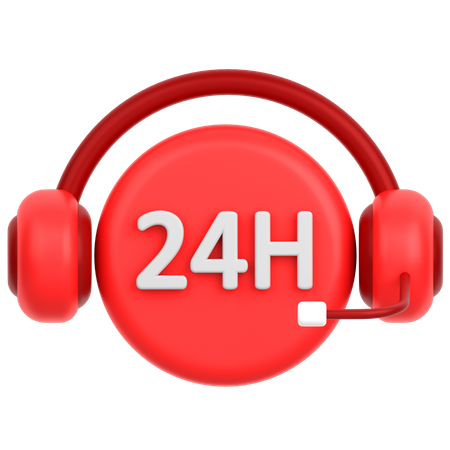 Atendimento 24h  3D Icon