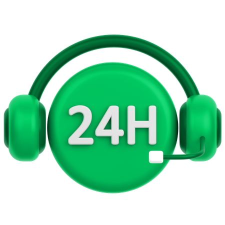 Atendimento 24h  3D Icon