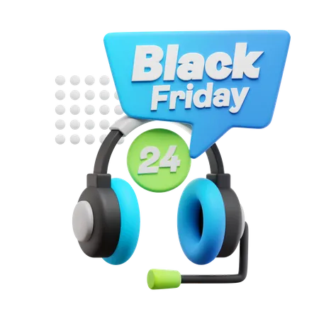 Atendimento ao cliente black friday  3D Icon