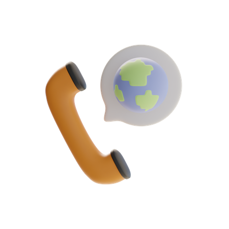 Atendimento ao cliente internacional  3D Icon