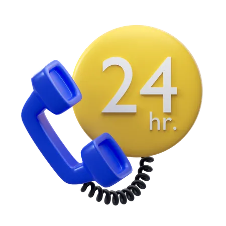 Atendimento telefônico 24 horas  3D Icon