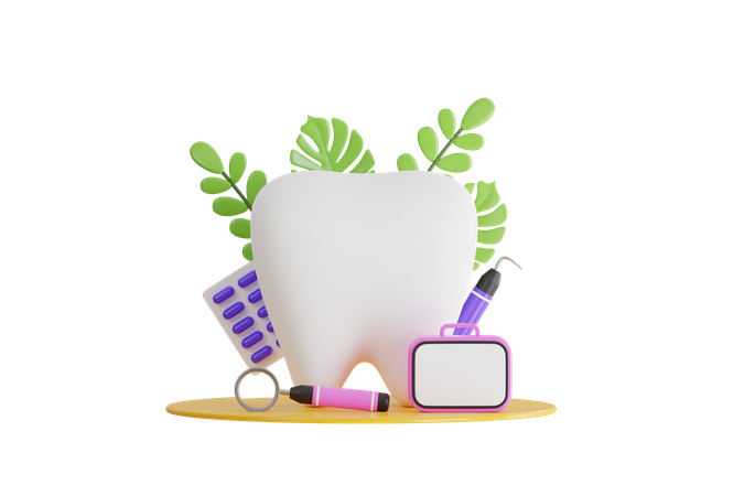 Cuidado dental  3D Icon