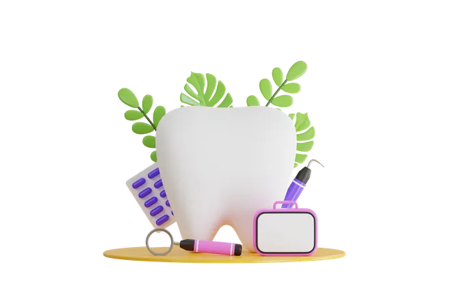 Cuidado dental  3D Icon