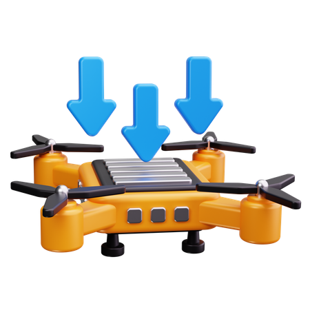 Aterrizaje de drones  3D Icon