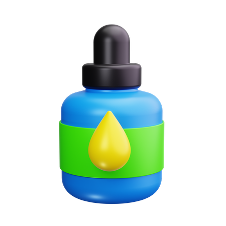 Flasche mit ätherischem Öl  3D Icon