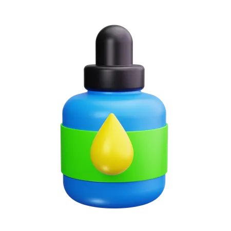 Flasche mit ätherischem Öl  3D Icon