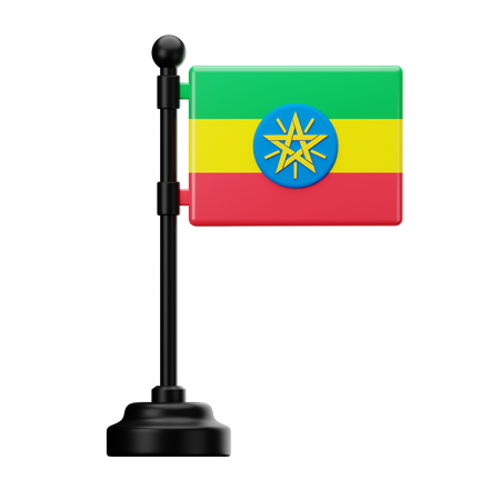 Äthiopische Flagge  3D Icon